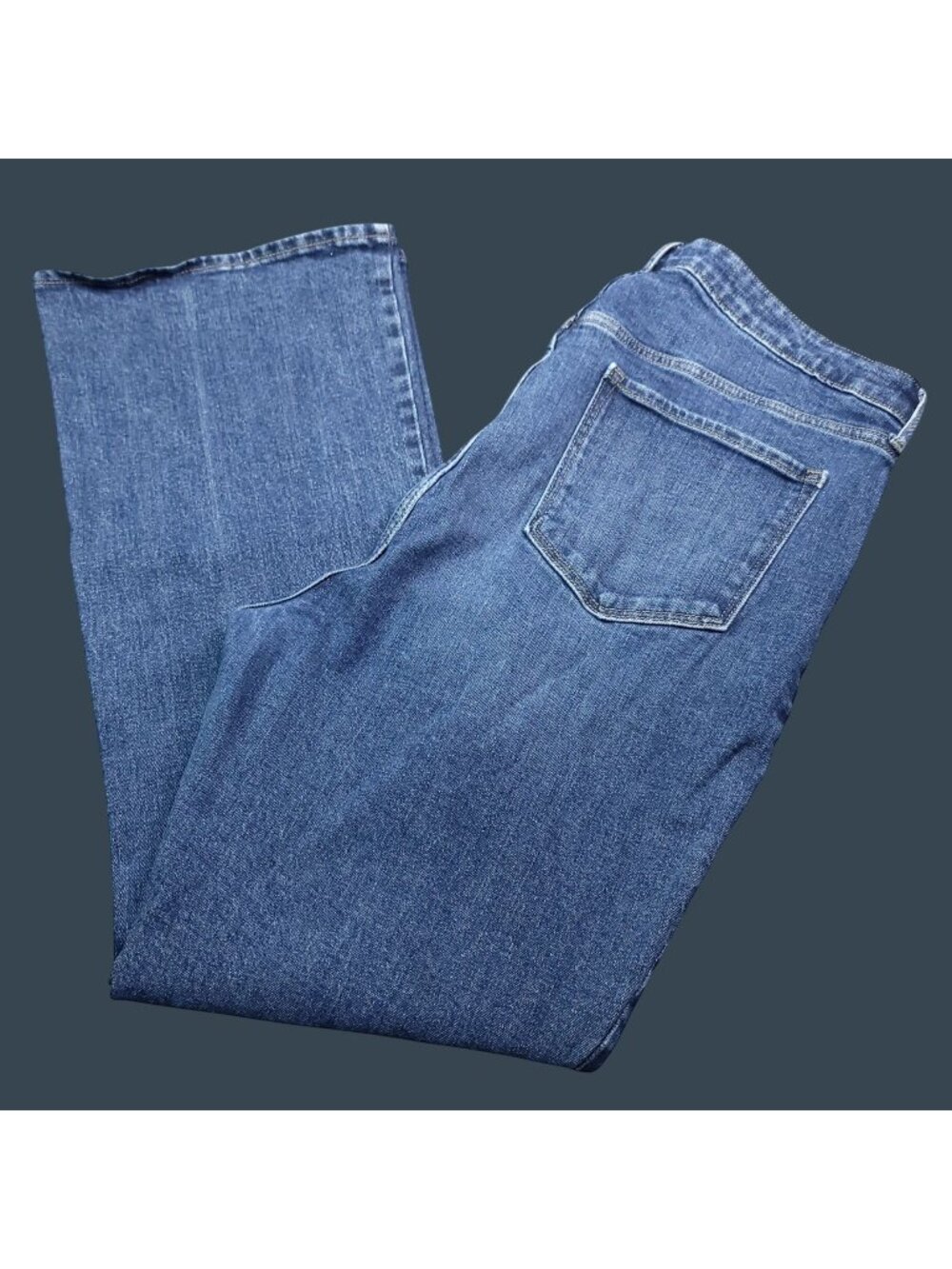 Old Navy Womens Flare Jeans 18 Plus High-Rise Medium Wash Stretch Pockets